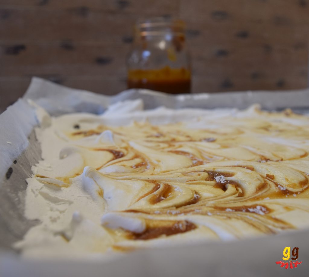 a tray of homemade salted caramel marshmallow
