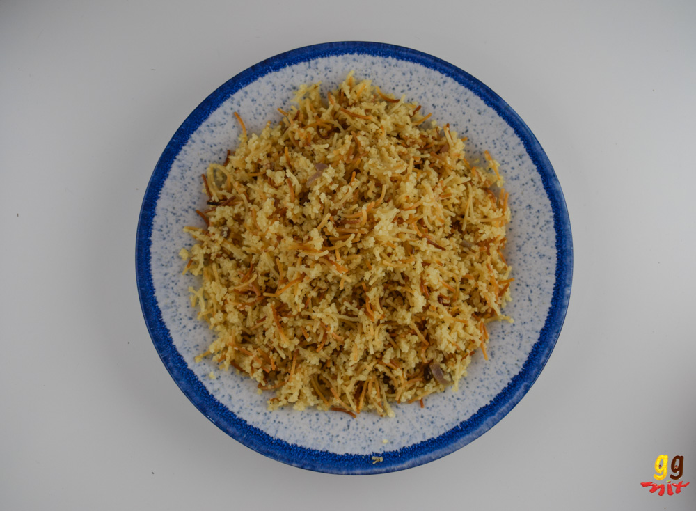 a plate of Greek Cypriot pourgouri pilafi